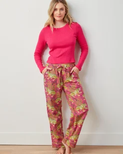 Pointelle Long Sleeve in Bright Pink