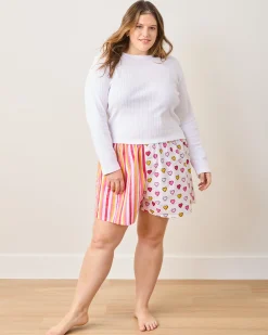Pointelle Long Sleeve in White