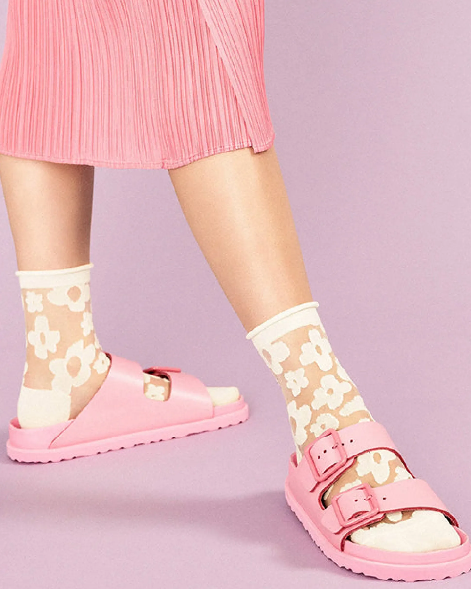 Pop Sheer Short Crew in Snow