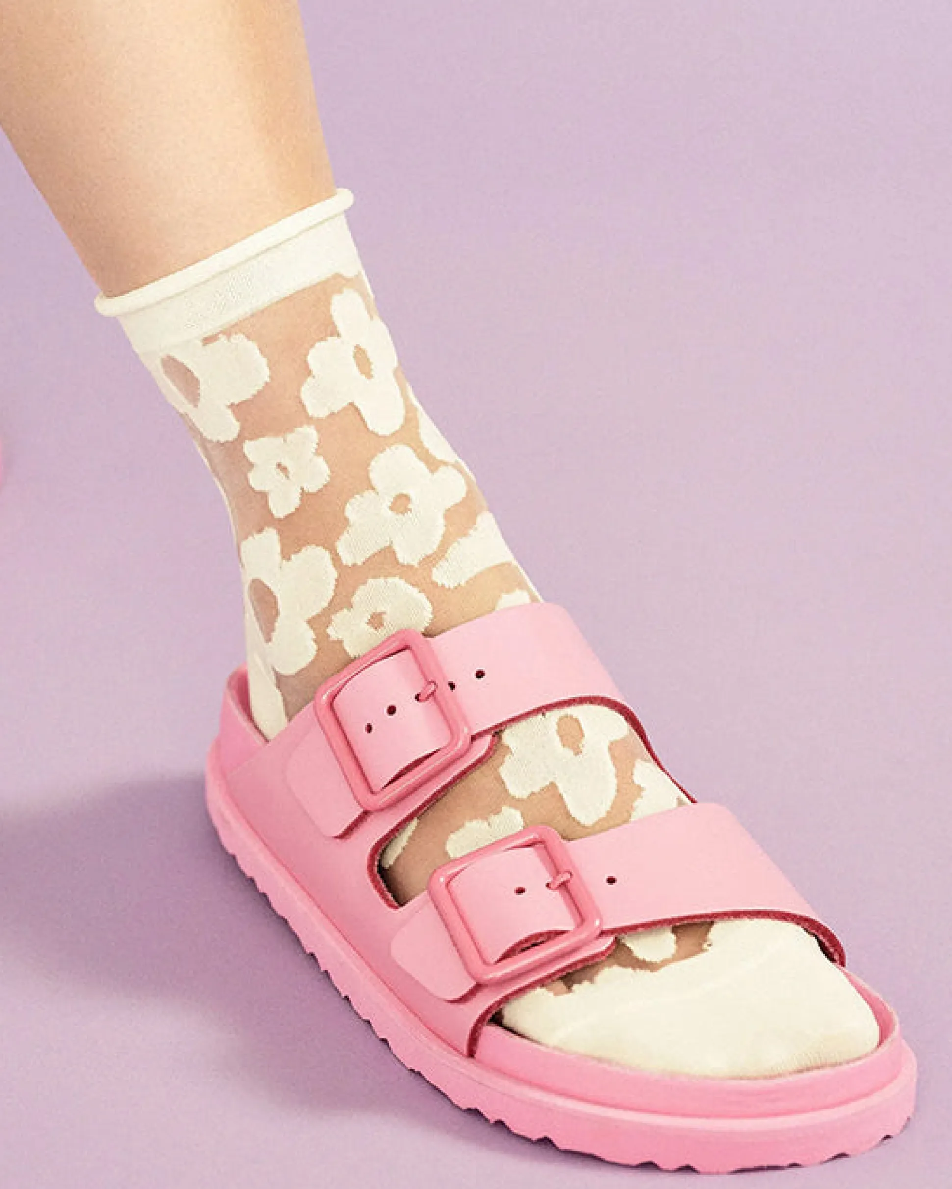 Pop Sheer Short Crew in Snow