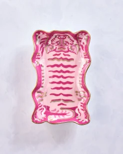 Porcelain Trinket Dish in Tibetan Tiger