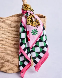 Printed Bandana Scarf in Bagheera Kaleidoscope