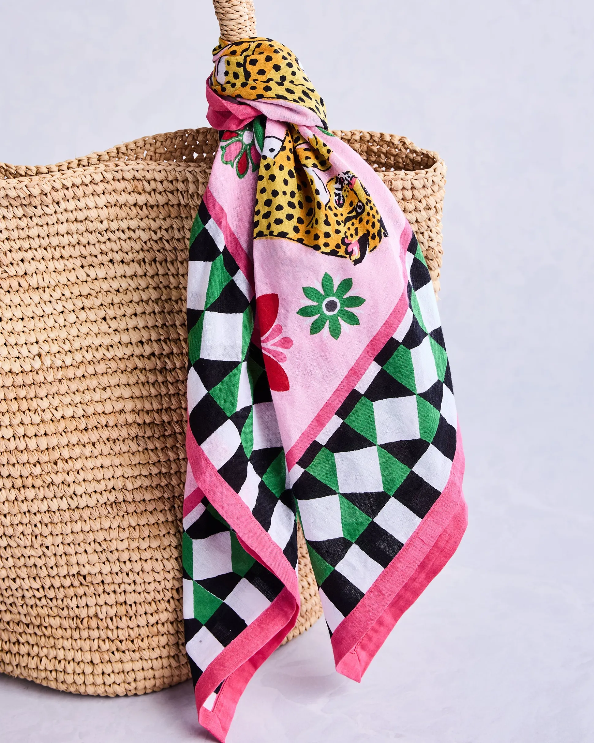 Printed Bandana Scarf in Bagheera Kaleidoscope