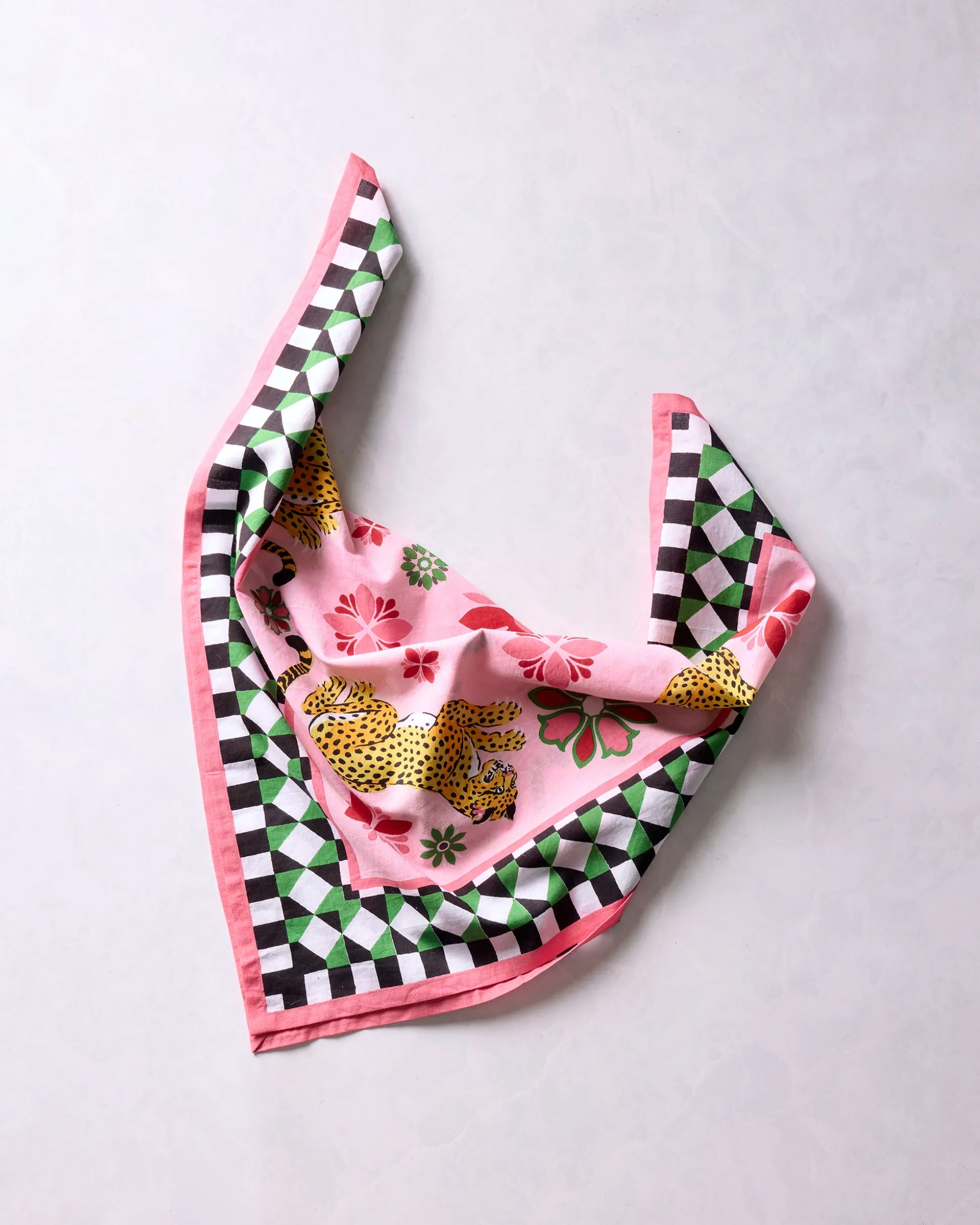 Printed Bandana Scarf in Bagheera Kaleidoscope