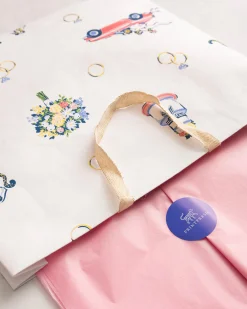 Printed Paper Gift Bag with Lurex Handle Set Of 8 in Happily Ever After