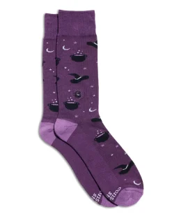 Purple Witch Hats Socks in Purple