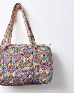 Quilted Duffle Bag in Bee Tapestry