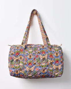 Quilted Duffle Bag in Bee Tapestry