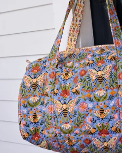 Quilted Duffle Bag in Bee Tapestry