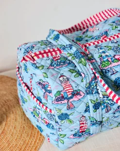 Quilted Duffle Bag in Lighthouse Keeper