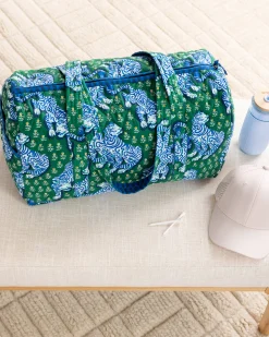 Quilted Duffle Bag in Tiger Queen
