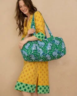 Quilted Duffle Bag in Tiger Queen