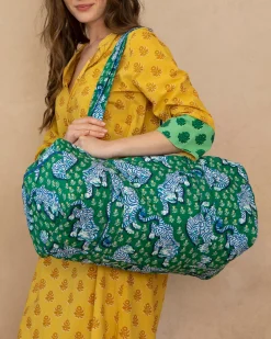 Quilted Duffle Bag in Tiger Queen