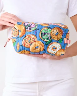 Quilted Pouch in Bagels & Schmear