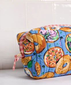 Quilted Pouch in Bagels & Schmear