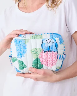 Quilted Pouch in Hydrangea Honeymoon