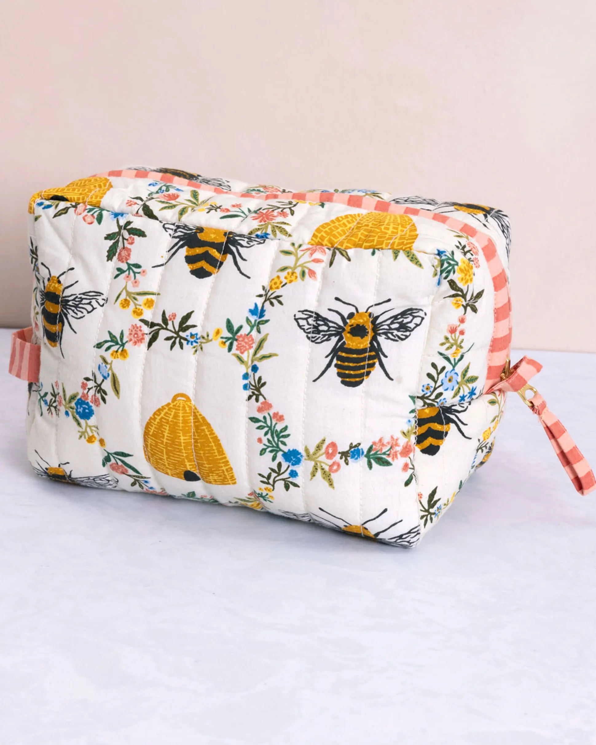 Quilted Pouch in Sweet Bee