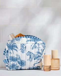Quilted Pouch in Tropical Toile
