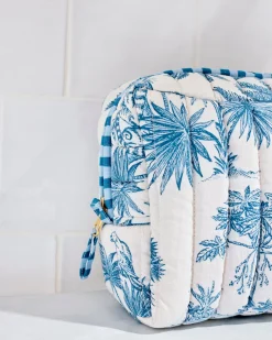 Quilted Pouch in Tropical Toile