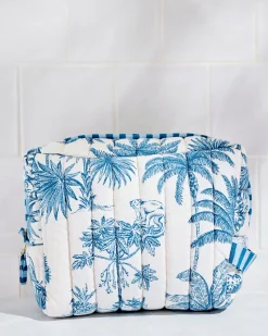 Quilted Pouch in Tropical Toile