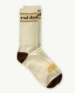 Rad Dad Organic Cotton Crew Sock in Ivory