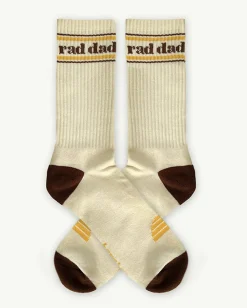 Rad Dad Organic Cotton Crew Sock in Ivory