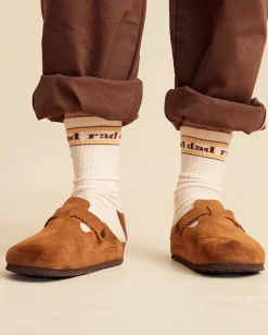 Rad Dad Organic Cotton Crew Sock in Ivory