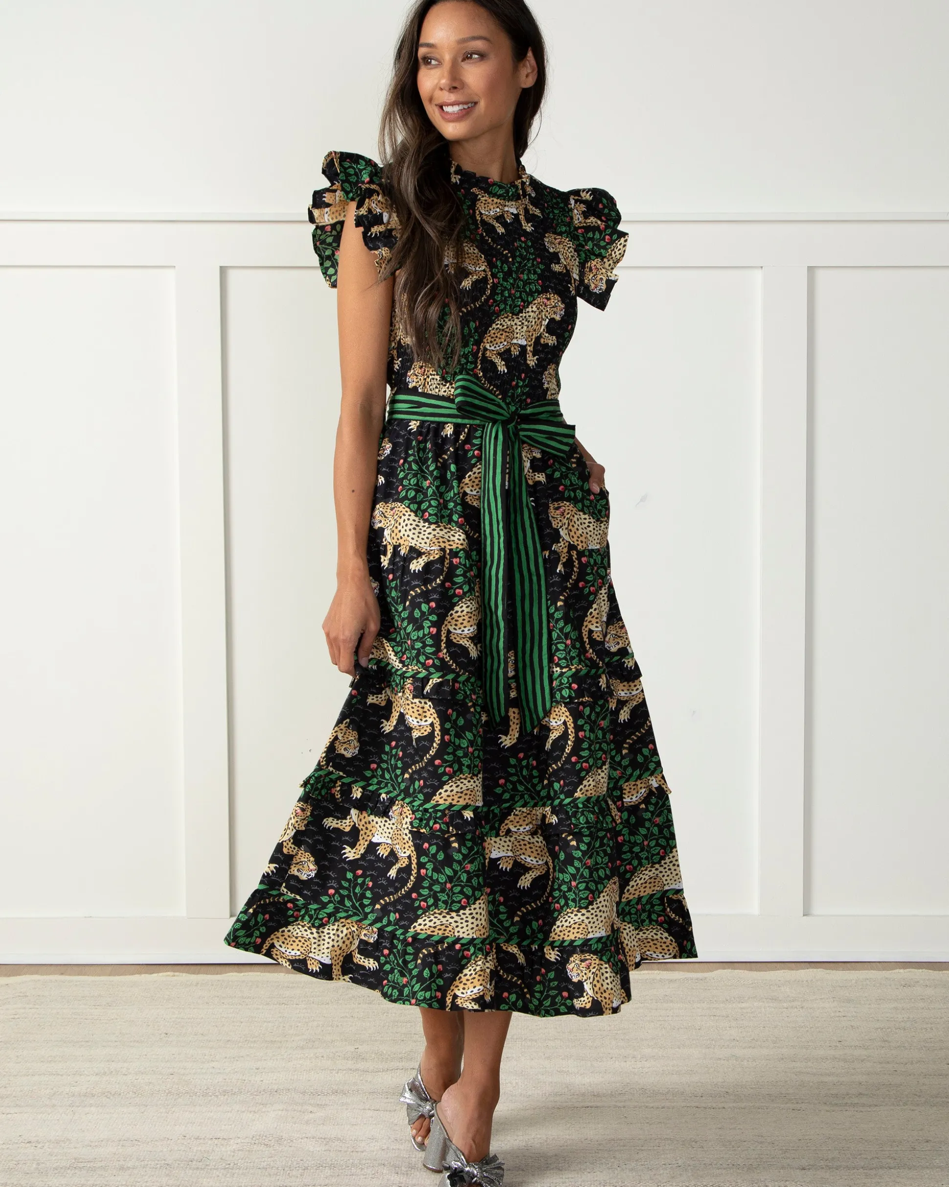 Ready to Ruffle Dress in Bagheera