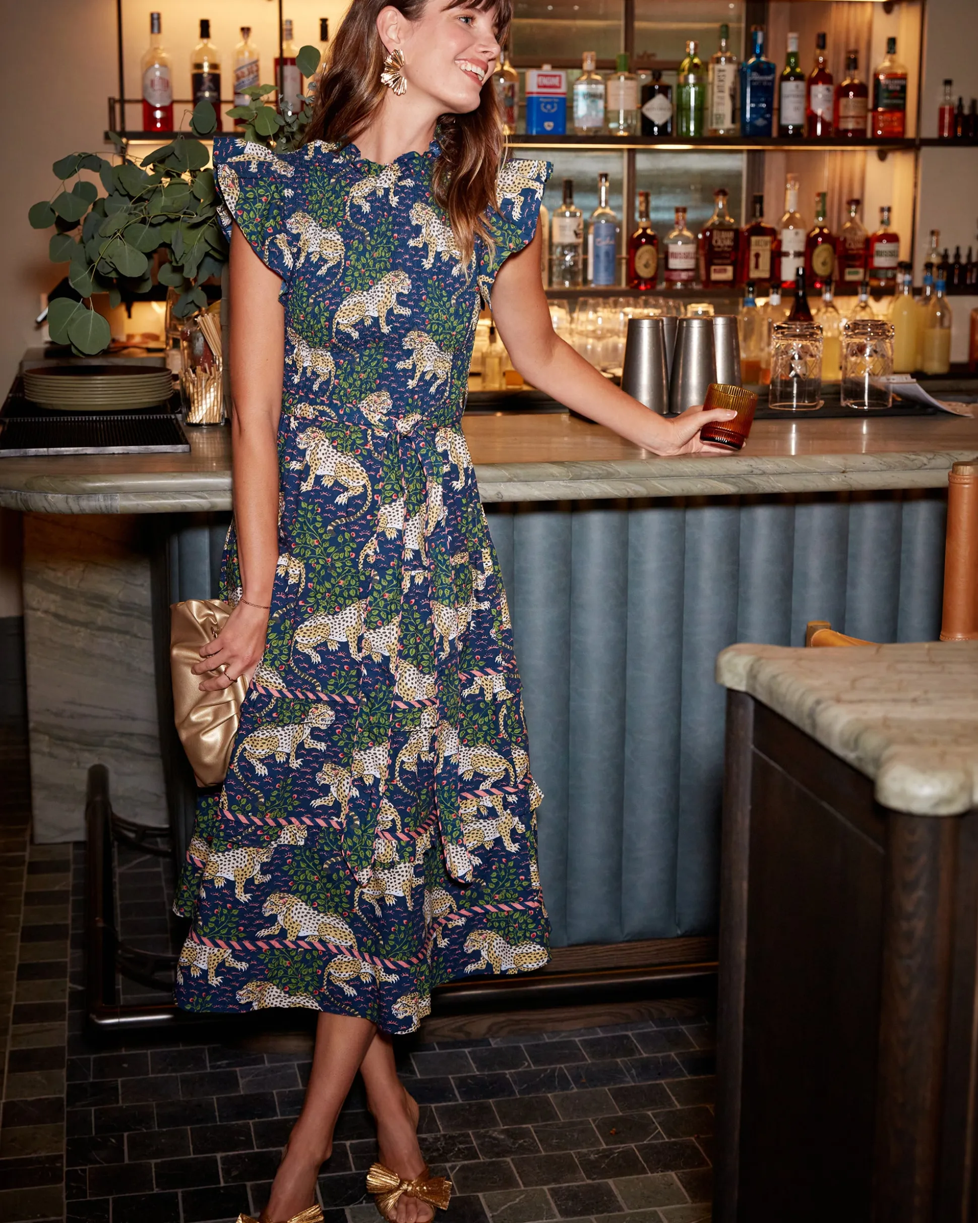 Ready To Ruffle Dress in Bagheera