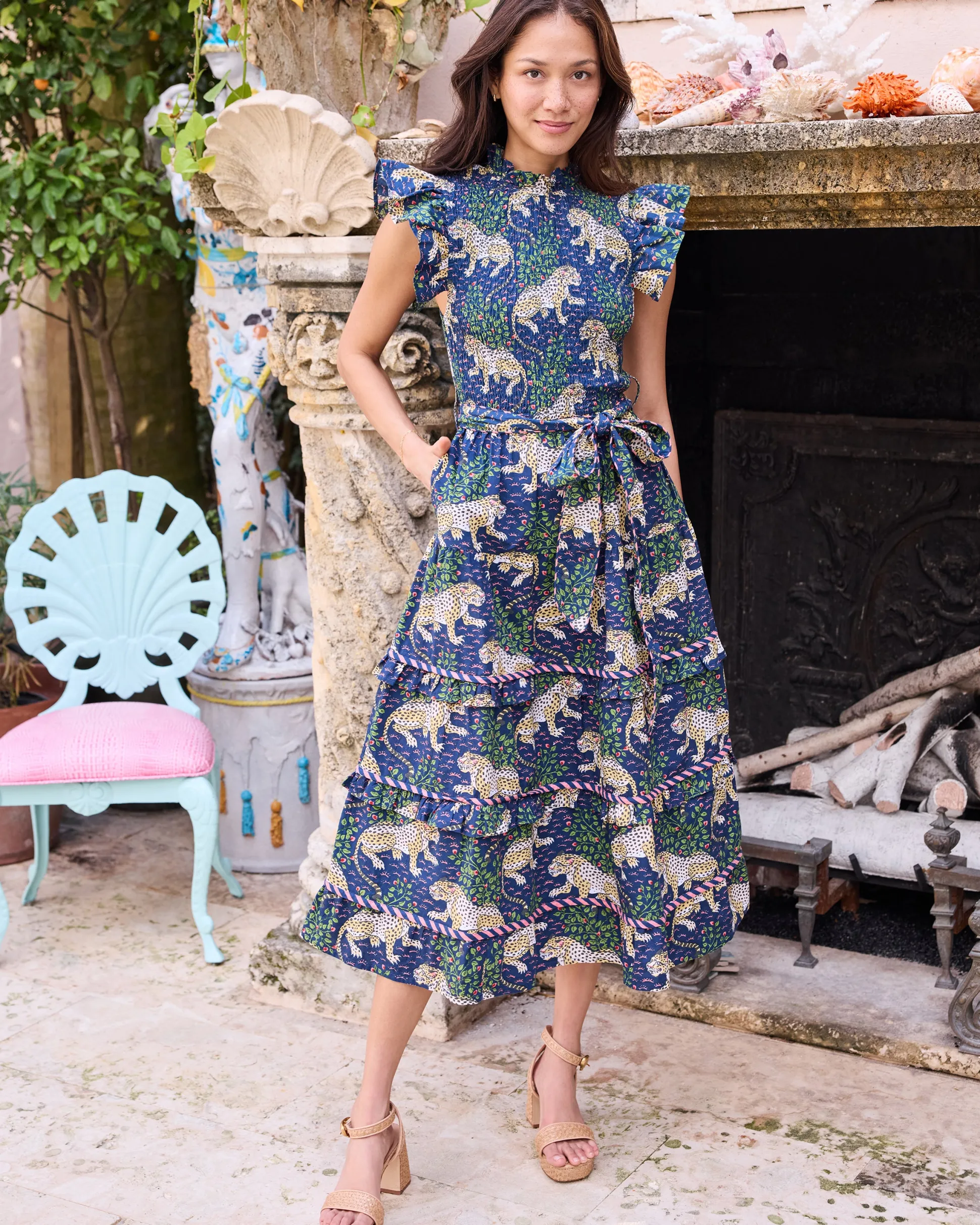 Ready To Ruffle Dress in Bagheera