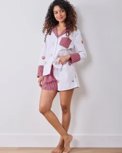 Reese Boxer Set in Embroidered Shells