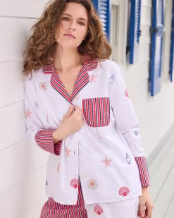Reese Boxer Set in Embroidered Shells