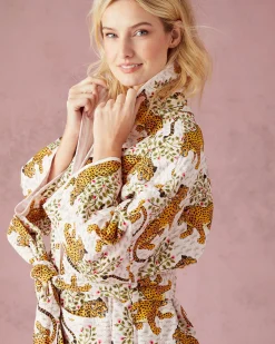 Reversible Quilted Robe in Bagheera
