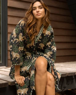 Reversible Quilted Robe in Bagheera