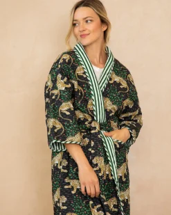 Reversible Quilted Robe in Bagheera
