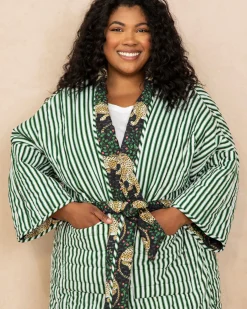 Reversible Quilted Robe in Bagheera