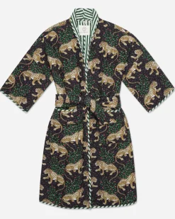 Reversible Quilted Robe in Bagheera