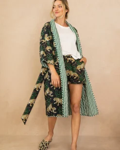 Reversible Quilted Robe in Bagheera