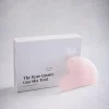 Rose Quartz Gua Sha Facial Lifting Tool in Rose