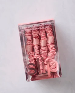 Rose Skinny Scrunchies in Rose