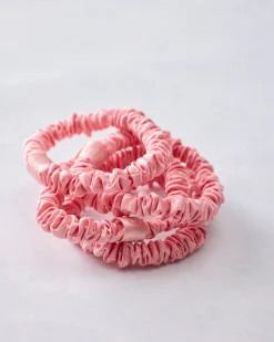 Rose Skinny Scrunchies in Rose