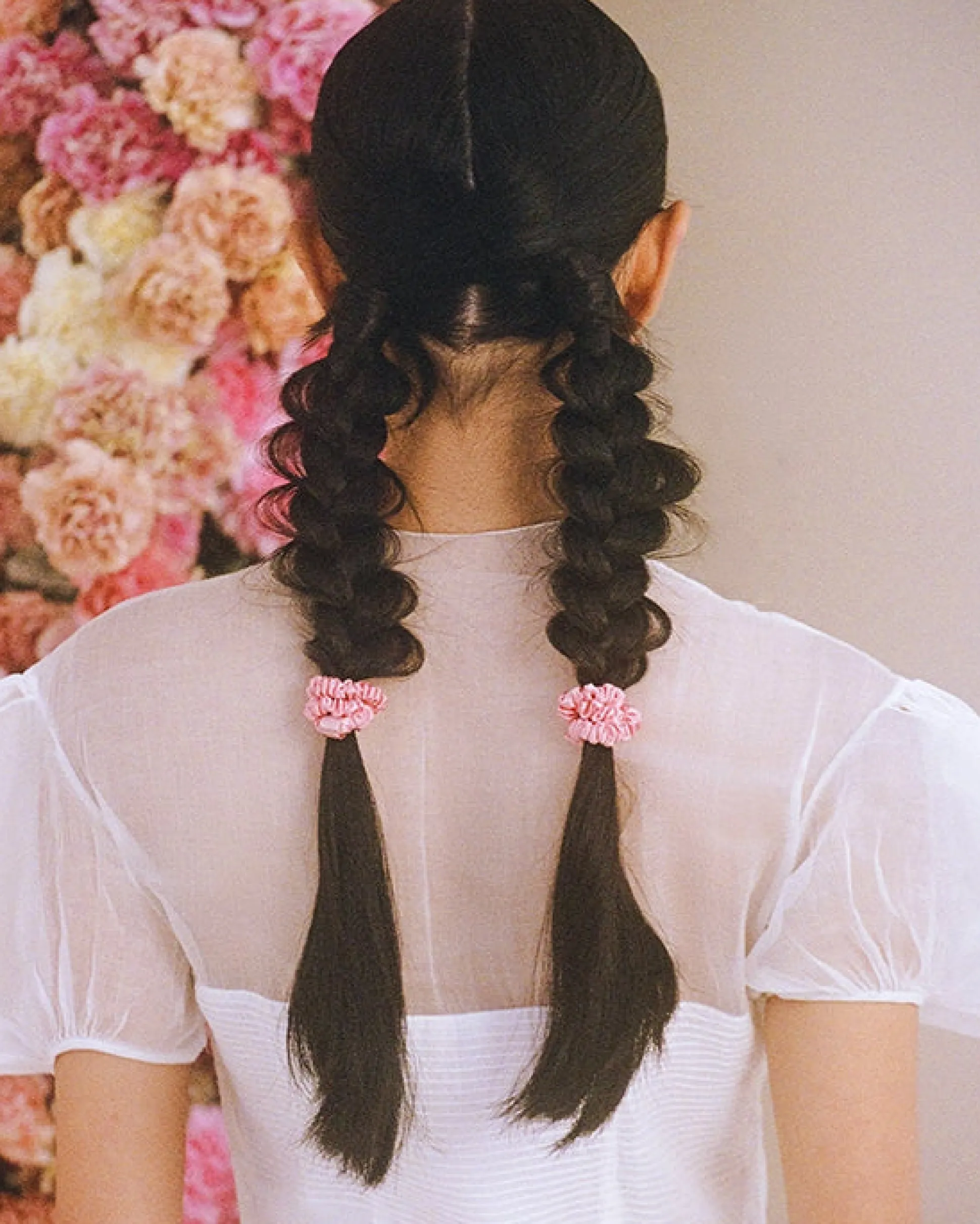 Rose Skinny Scrunchies in Rose