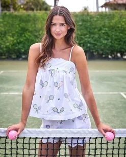 Rosie Set in Embroidered Tennis Club