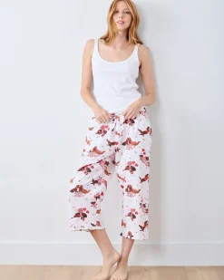 Ruffle Cropped Pants in Dachshund Date