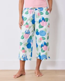 Ruffle Cropped Pants in Hydrangea Honeymoon