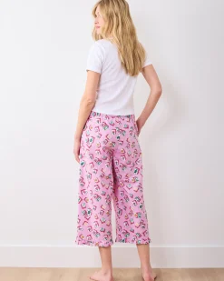 Ruffle Cropped Pants in Lucky Tiles