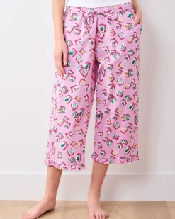 Ruffle Cropped Pants in Lucky Tiles