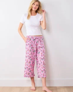 Ruffle Cropped Pants in Lucky Tiles