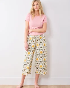 Ruffle Cropped Pants in Sweet Bee