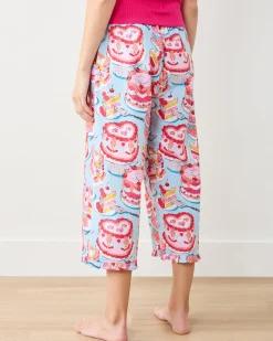 Ruffle Cropped Pants in Vintage Cakes